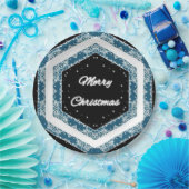 Vrolijk kerstfeest design papieren bordje (Feest)