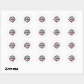 "Vrolijk kerstfeest design" Ronde Sticker (Vel)