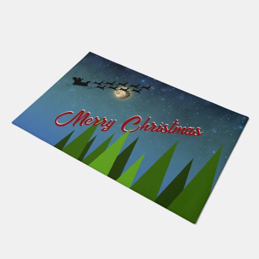 Vrolijk kerstfeest deurmat (Schuin)