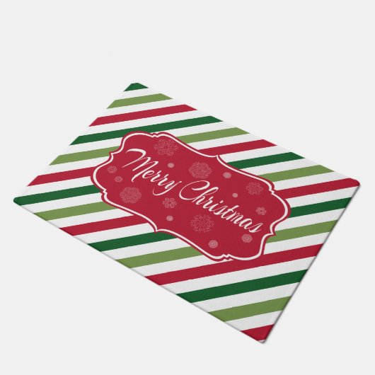 Vrolijk kerstfeest deurmat (Schuin)