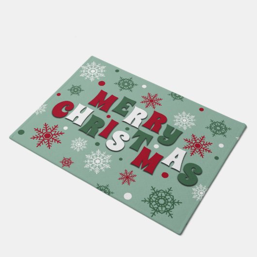 Vrolijk kerstfeest deurmat (Schuin)