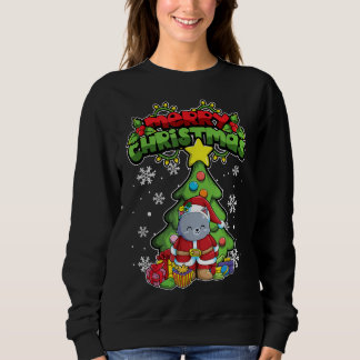 Vrolijk Kerstfeest Dieren - Xmas Kitten Kat Trui
