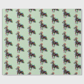 Vrolijk kerstfeest Doberman Dog in het Pet van San Cadeaupapier (Vlak)