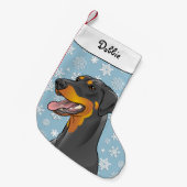 Vrolijk kerstfeest Doberman Stocking Flopped Ears Kleine Kerstsok (Voorkant (Hangend))