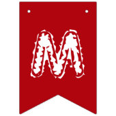 Vrolijk kerstfeest dochter rood en wit foto vlaggetjes (Tweede vlag)