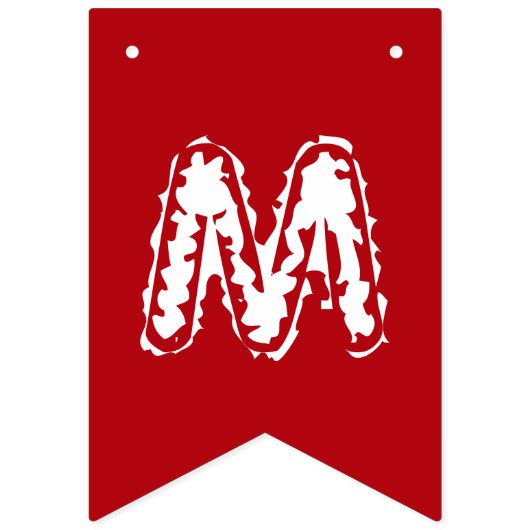 Vrolijk kerstfeest dochter rood en wit foto vlaggetjes (Tweede vlag)