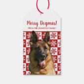 Vrolijk kerstfeest Dogmas German Shepherd Dog Cadeaulabel (Achterkant)
