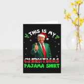 Vrolijk kerstfeest Donald Trump Kerstman Dit is mi Kaart (Gele Bloem)