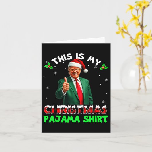 Vrolijk kerstfeest Donald Trump Kerstman Dit is mi Kaart (Gele Bloem)