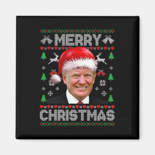 Vrolijk Kerstfeest Donald Trump Kerstman Familie X Magneet