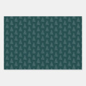 Vrolijk kerstfeest donker blauwgroen feestelijke v inpakpapier vel (Voorkant)