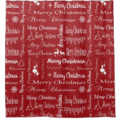Vrolijk kerstfeest douchegordijn (Voorkant)