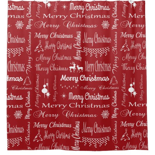 Vrolijk kerstfeest douchegordijn (Voorkant)