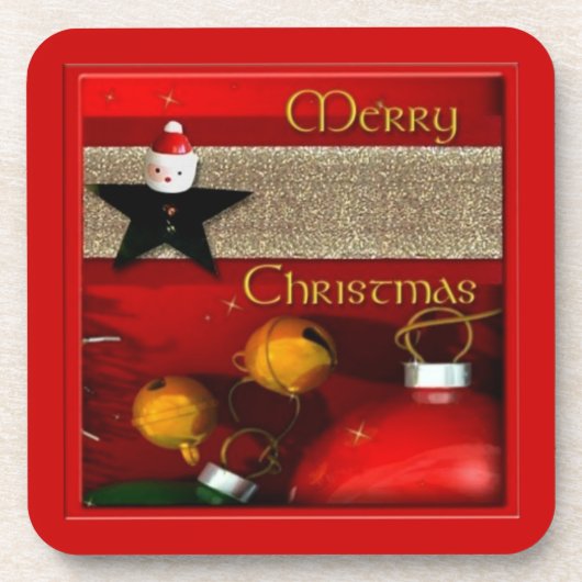Vrolijk kerstfeest drankjes onderzetter (Voorkant)