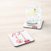 Vrolijk kerstfeest drankjes onderzetter (Rechterzijde)