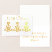 Vrolijk kerstfeest drie Elaborate Tree-contouren Folie Kaarten (Display)