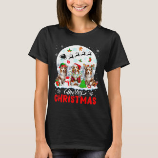 Vrolijk Kerstfeest Drie Kerstman Rendier Australis T-shirt