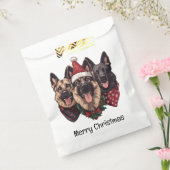 Vrolijk kerstfeest Duitse herdershonden Bedankzakje (Gezegeld)