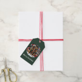 Vrolijk kerstfeest Duitse herdershonden Cadeaulabel (Met Touw)