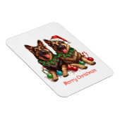 Vrolijk kerstfeest Duitse herdershonden Magneet (Rechterzijde)