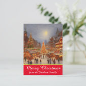 Vrolijk kerstfeest Duitse markt Greetings Kitsch Feestdagenkaart (Staand voorkant)