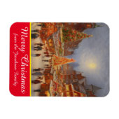 Vrolijk kerstfeest Duitse markt Greetings Kitsch Magneet (Horizontaal)