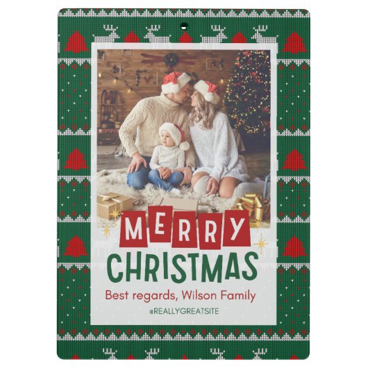 Vrolijk Kerstfeest Echt Geweldige site Klembord (Achterkant)