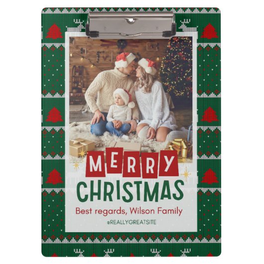Vrolijk Kerstfeest Echt Geweldige site Klembord (Voorkant)