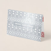 Vrolijk kerstfeest Echte Folie Luxe Aangepaste fot Folie Kaarten (Voorkant)