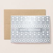 Vrolijk kerstfeest Echte Folie Luxe Aangepaste fot Kaarten (Voorkant met envelop)
