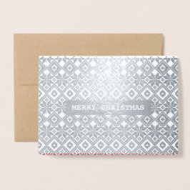 Vrolijk kerstfeest Echte Folie Luxe Aangepaste fot Kaarten