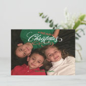 Vrolijk Kerstfeest Een Afbeelding Foto Kerst Kaart (Staand voorkant)