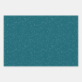 Vrolijk kerstfeest één familie foto rustiek hout inpakpapier vel (Voorkant 3)