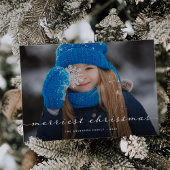 vrolijk kerstfeest | Een foto Elegant Script Overl Feestdagenkaart