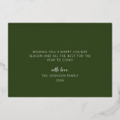 Vrolijk kerstfeest Een foto Twijndraden Folie Feestdagenkaart (Achterkant)