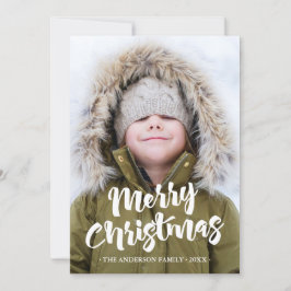 Vrolijk Kerstfeest Een Foto Vakantie Fotokaart Feestdagenkaart