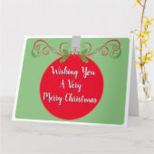 Vrolijk kerstfeest - Een moderne kerst Kaart (Gele Bloem)