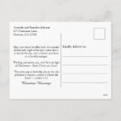 Vrolijk kerstfeest Een redder is geboren kerstbood Feestdagenkaart (Achterkant)