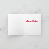 Vrolijk Kerstfeest Een Vos Wandelen in de Sneeuw Feestdagen Kaart (Binnen)