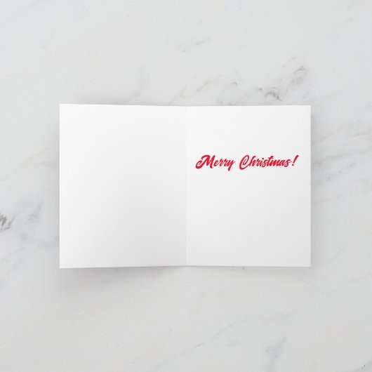 Vrolijk Kerstfeest Een Vos Wandelen in de Sneeuw Feestdagen Kaart (Binnen)