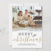 Vrolijk kerstfeest Eenvoudig elegant persoonlijk Feestdagenkaart (Voorkant)