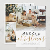 Vrolijk kerstfeest Eenvoudig elegant persoonlijk Feestdagenkaart (Voorkant / Achterkant)