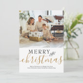 Vrolijk kerstfeest Eenvoudig elegant persoonlijk Feestdagenkaart (Staand voorkant)