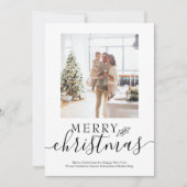 Vrolijk kerstfeest Eenvoudig elegant persoonlijk Feestdagenkaart (Voorkant)