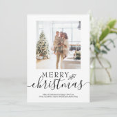 Vrolijk kerstfeest Eenvoudig elegant persoonlijk Feestdagenkaart (Staand voorkant)