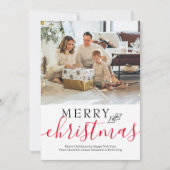 Vrolijk kerstfeest Eenvoudig elegant persoonlijk Feestdagenkaart (Voorkant)
