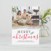 Vrolijk kerstfeest Eenvoudig elegant persoonlijk Feestdagenkaart (Staand voorkant)