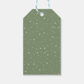 Vrolijk kerstfeest Eenvoudig groen elegant feestje Cadeaulabel (Achterkant)