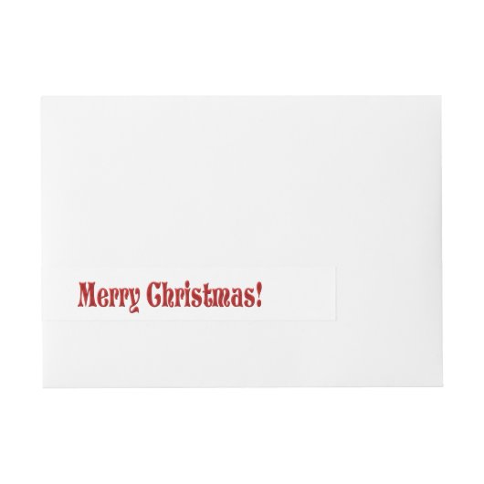 Vrolijk kerstfeest, eenvoudig handschrift omwikkelbaar adreslabel (Voorkant)