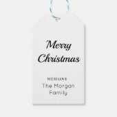 Vrolijk kerstfeest eenvoudig minimal cadeau label cadeaulabel (Voorkant)